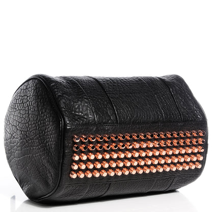 Alexander Wang Pebbled Lambskin Rocco Black with Rose Gold Hardware 4 of 6