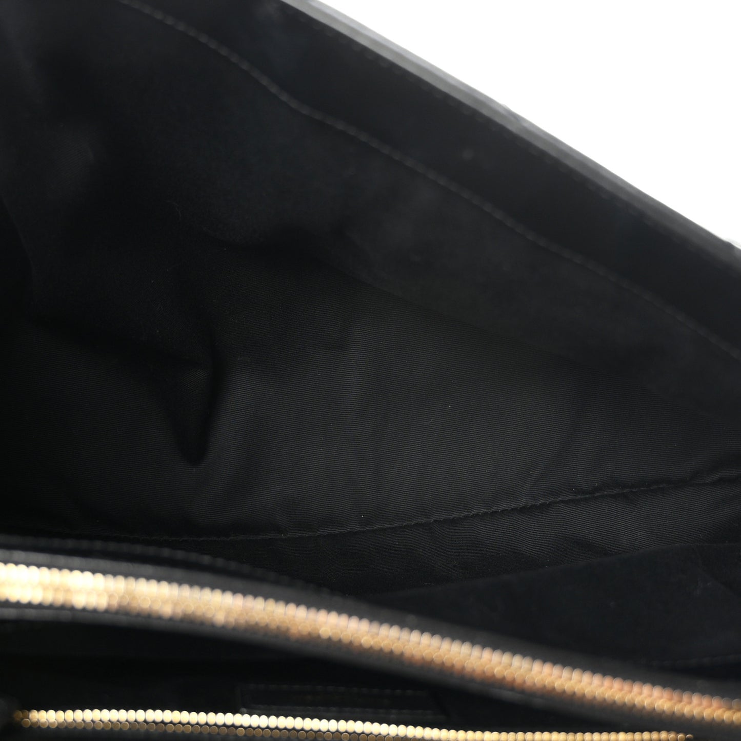 Calfskin Y Quilted Monogram Large Loulou Chain Satchel Black