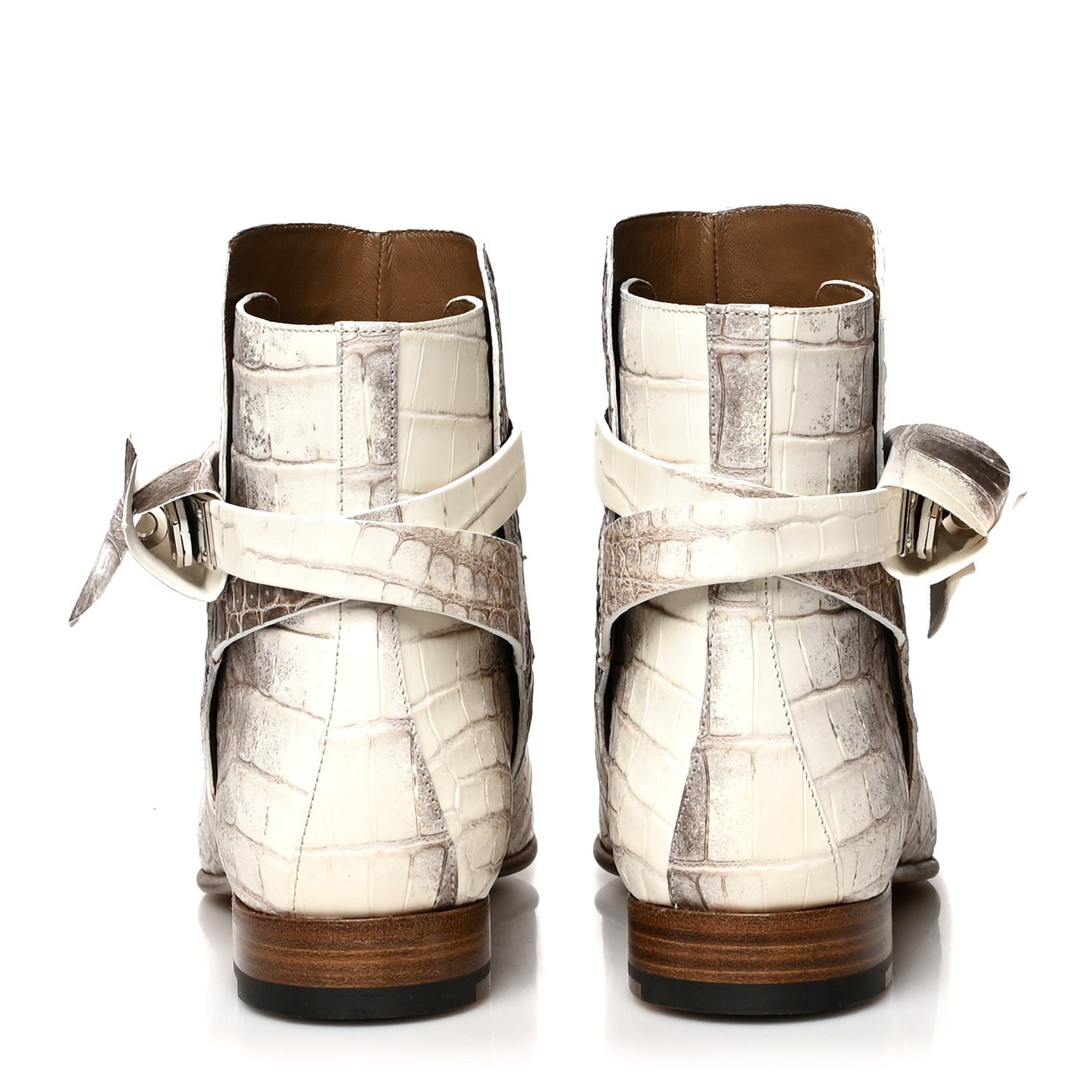 Matte Niloticus Crocodile Himalaya Neo Low Boots 37 Blanc
