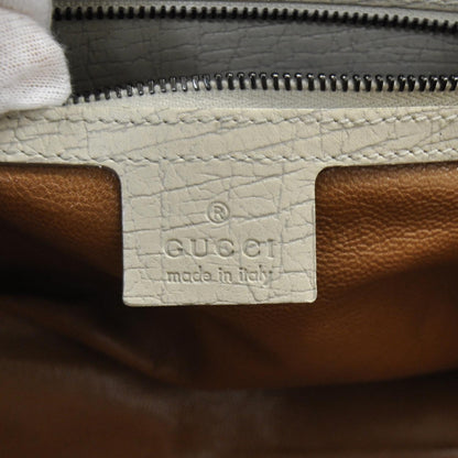 Gucci Leather Bamboo Bullet Satchel Ivory 7 of 10