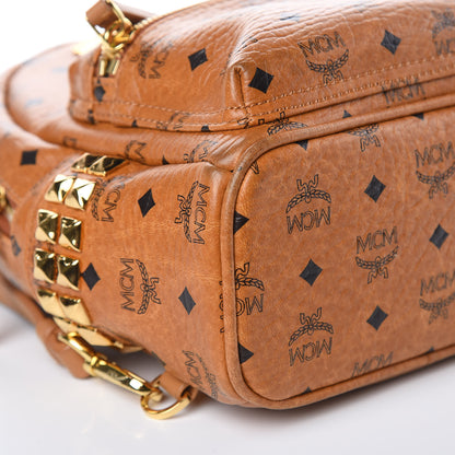 MCM Visetos Side Stud X-Mini Stark Backpack Cognac 8 of 10