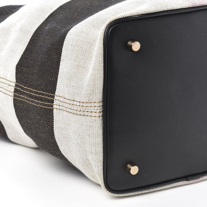 Burberry Canvas Mega Check Medium Ashby Hobo Black 5 of 8