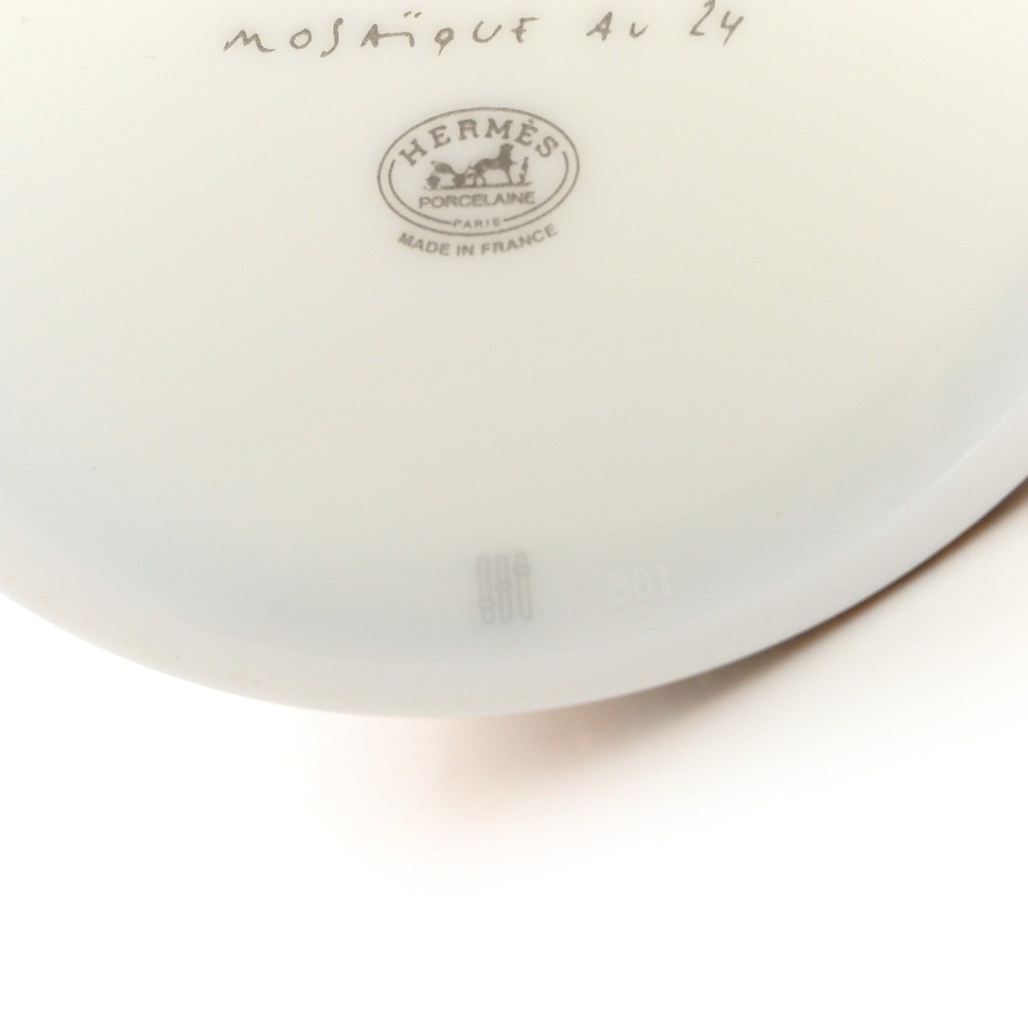 Hermes Porcelain Mosaique Au 24 Gold Tea Cup And Saucer Set Of 2 10 of 11