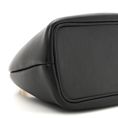 Jacquemus Lambskin Le Petit Calino Ring Top Handle Bag Black 9 of 10