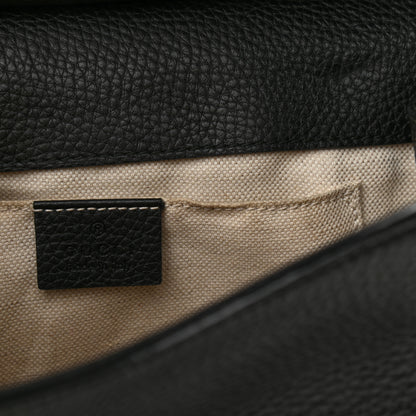 Gucci Calfskin Mini GG Marmont Top Handle Bag Black 11 of 13