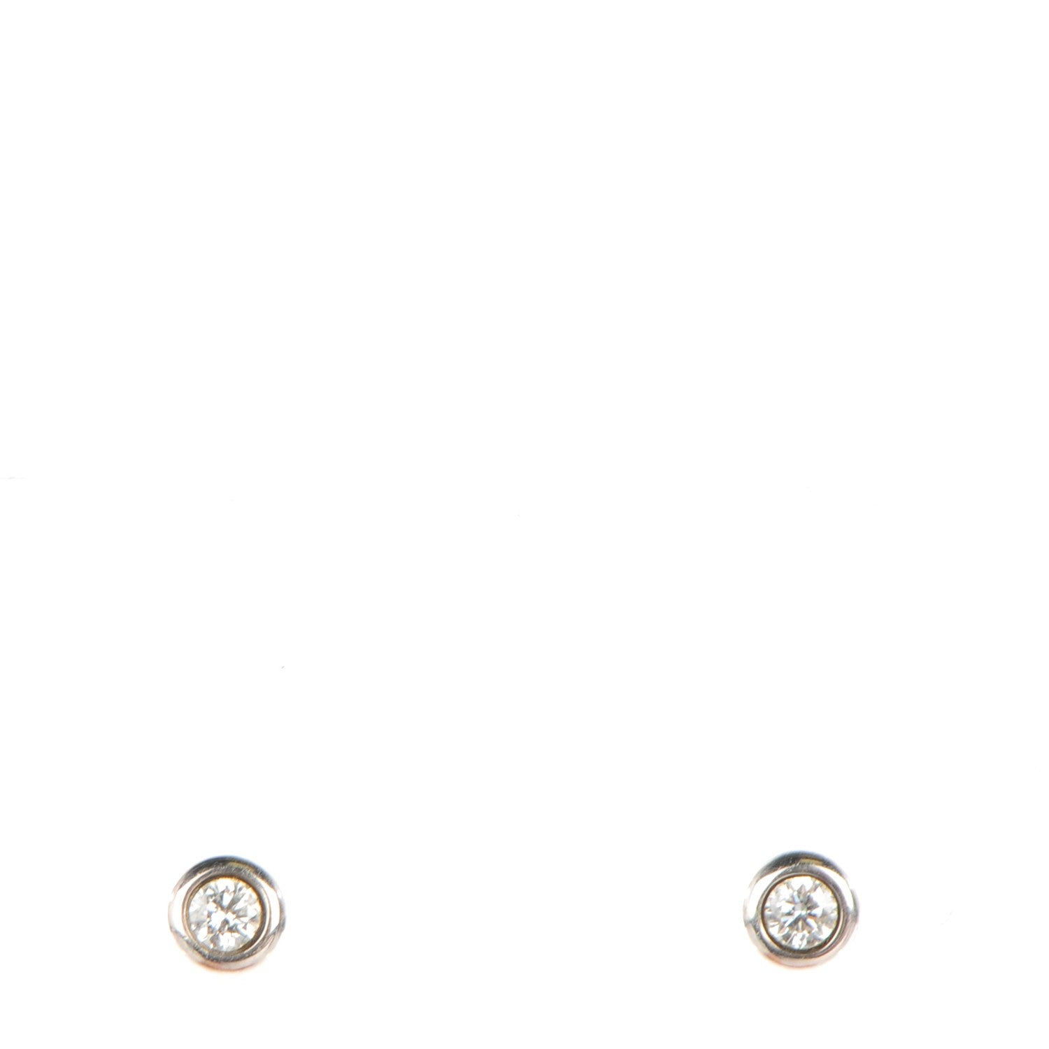 Tiffany Sterling Silver Diamond .30ctw Elsa Peretti Diamonds By The Yard Earrings 1 of 6