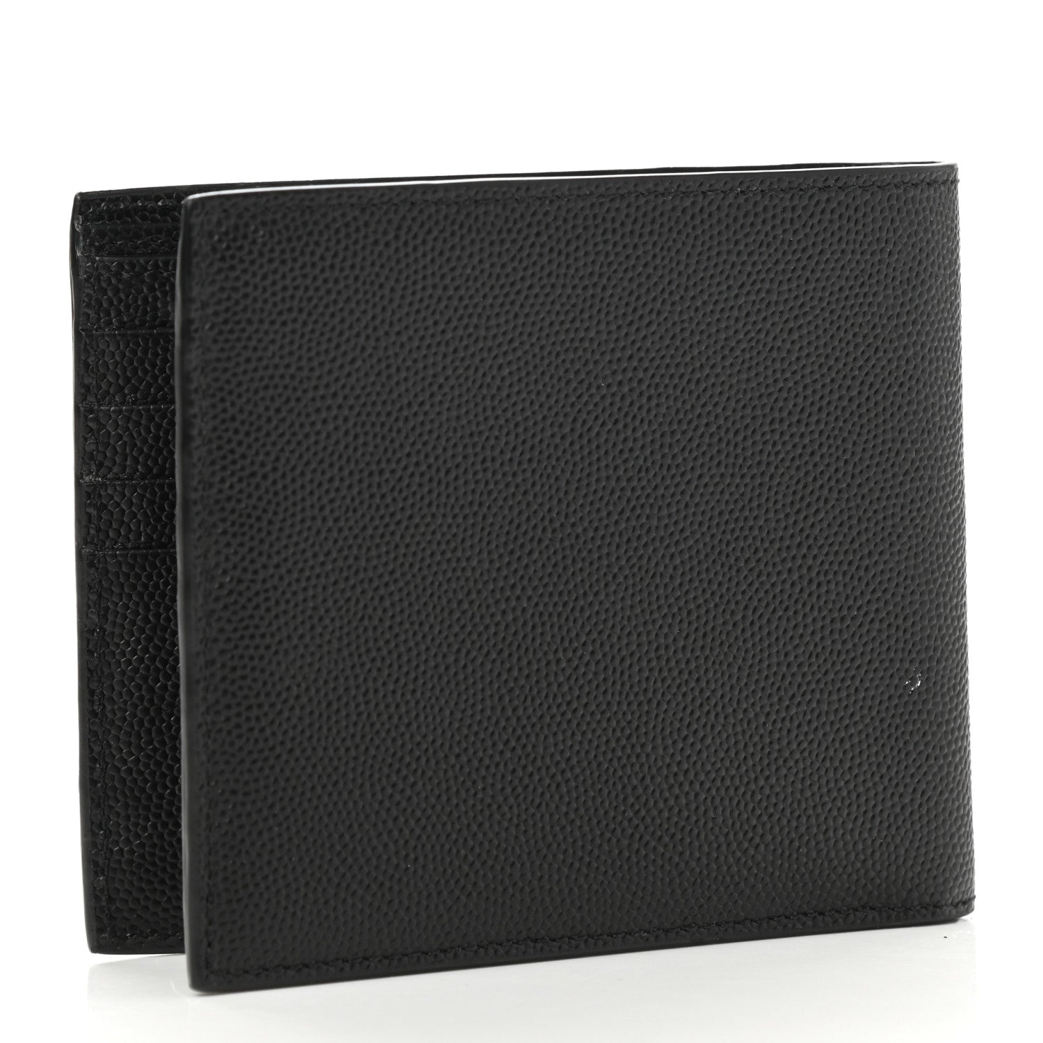 Saint Laurent Grain De Poudre Monogram Bifold Wallet Black 3 of 7