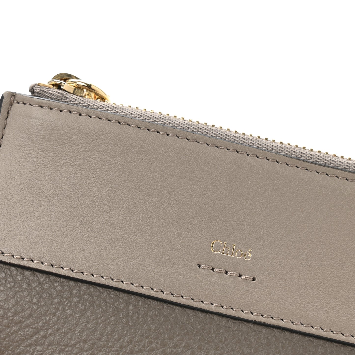 Grained Calfskin Drew Card Holder Motty Grey
