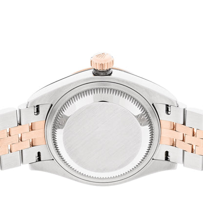 Rolex Stainless Steel 18K Everose Gold Diamond 28mm Oyster Perpetual Datejust Watch Chocolate 279171 4 of 6