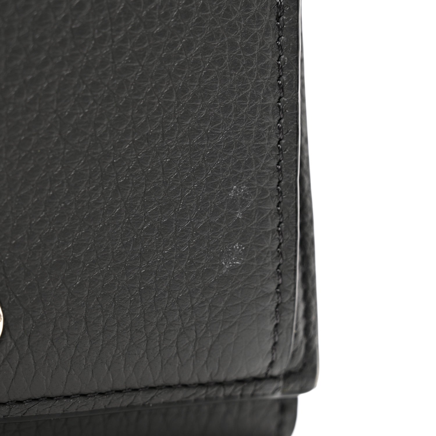 Loewe Grained Calfskin Anagram Trifold Wallet Anthracite Ghost 9 of 10