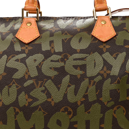 Louis Vuitton Monogram Graffiti Speedy 30 Kaki 8 of 12