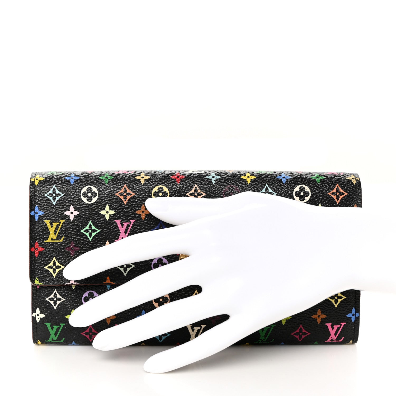 Louis Vuitton Monogram Multicolor Sarah Wallet Black Grenade 2 of 14
