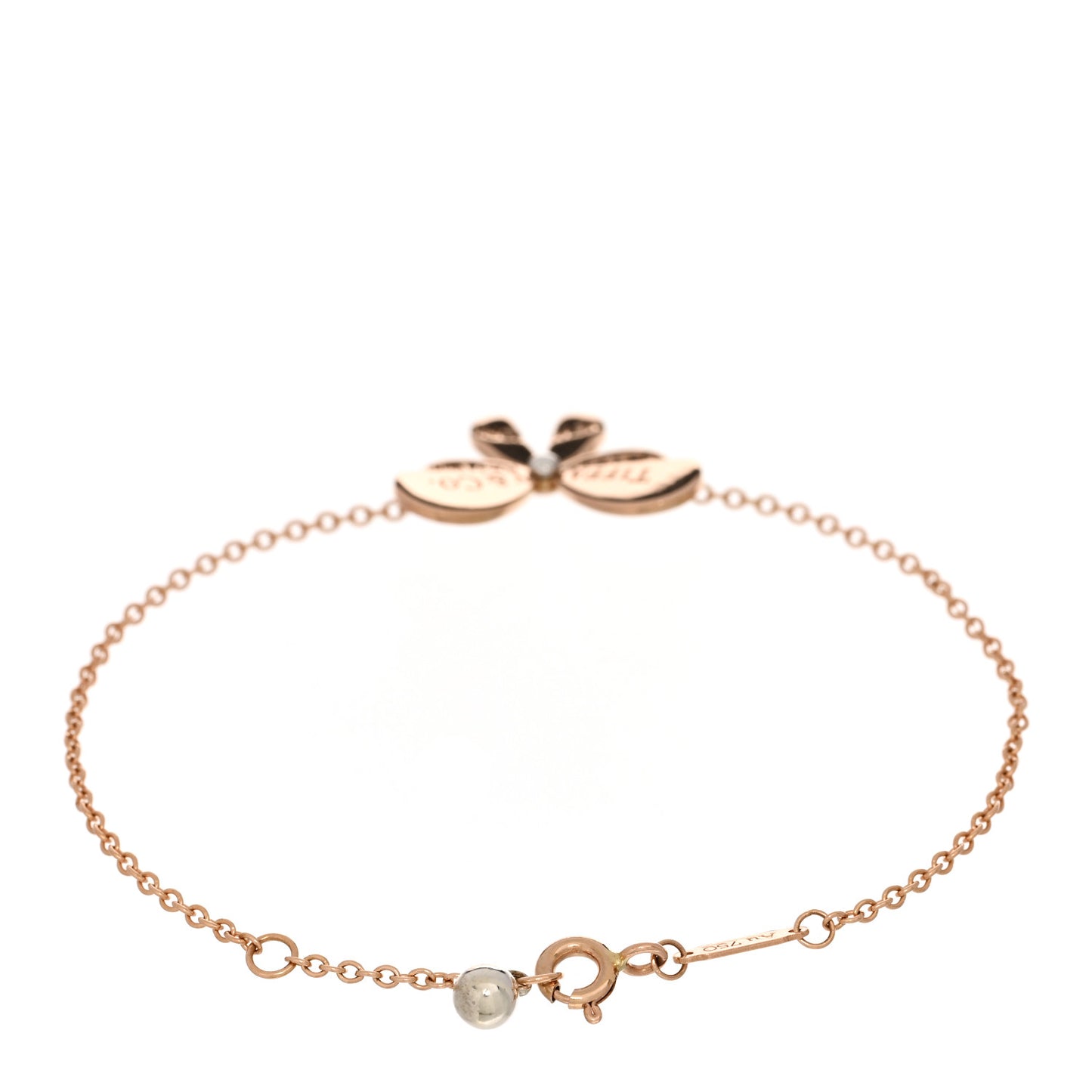 18K Rose Gold Sterling Silver Return to Love Bugs Butterfly Bracelet