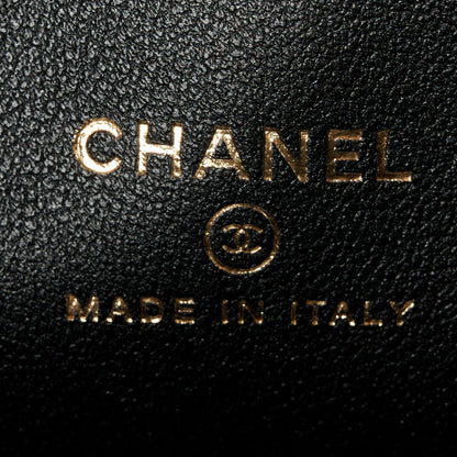 Chanel Lambskin Quilted Small Top Handle Vanity Case With Chain Black 6 of 12