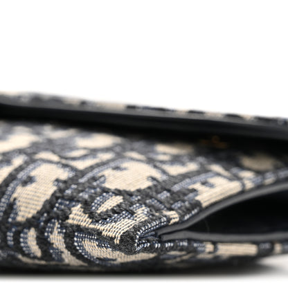 Christian Dior Oblique Saddle Chain Long Wallet Blue 30 of 34