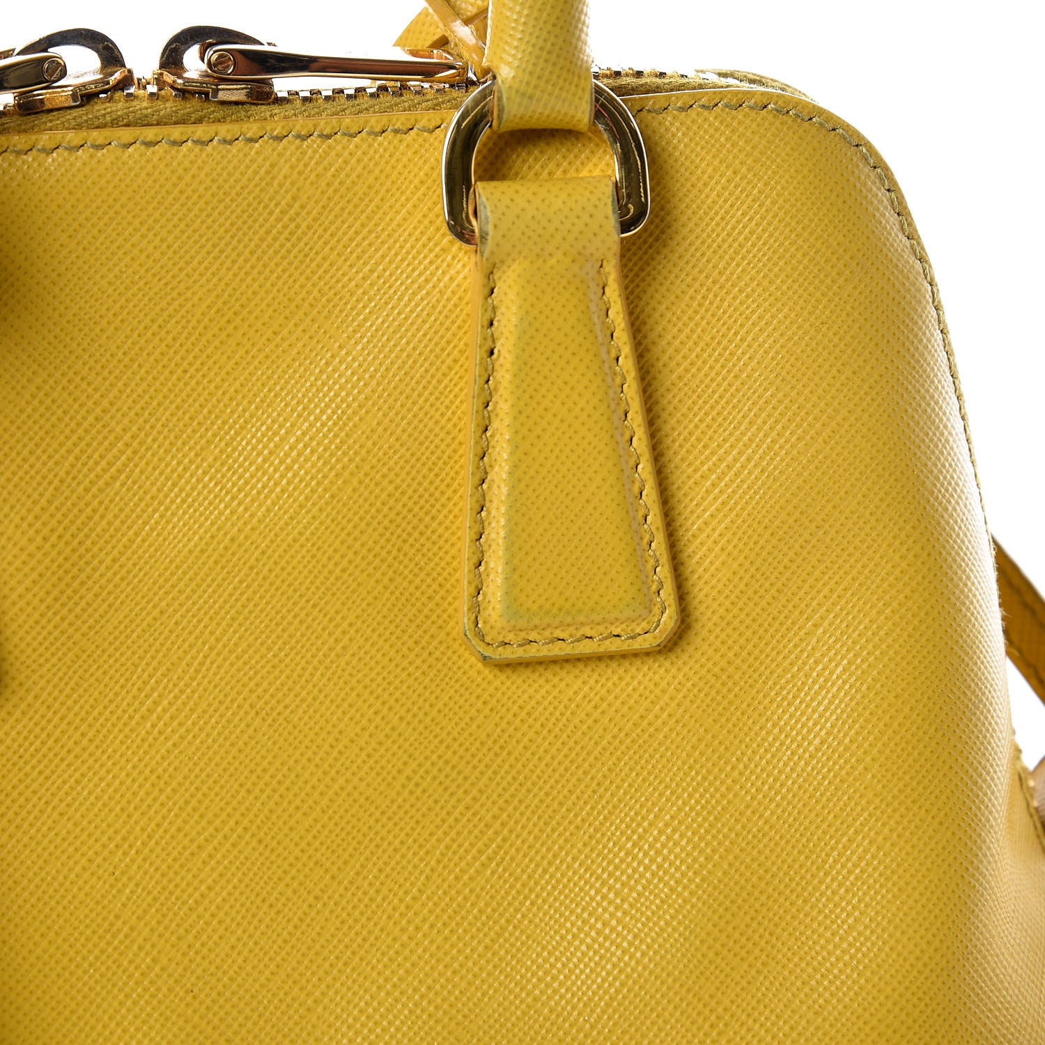 Prada Saffiano Lux Mini Promenade Tote Yellow 22 of 26
