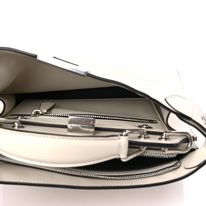 Fendi X SARAH COLEMAN Nappa FF Fish Eye Embossed Mini Peekaboo I SEE U Satchel White Ice 6 of 9