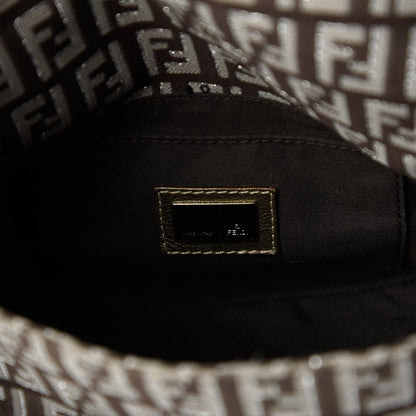 Fendi Zucchino Vachetta Mini Mama Baguette Caffe Argilla Canna di Fucile 8 of 10