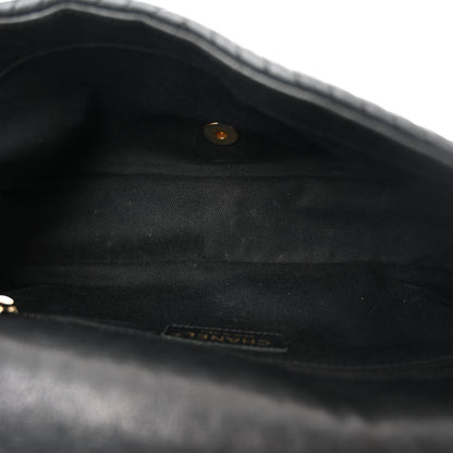 Chanel Calfskin Chevron Quilted Medium Surpique Flap Black 5 of 10