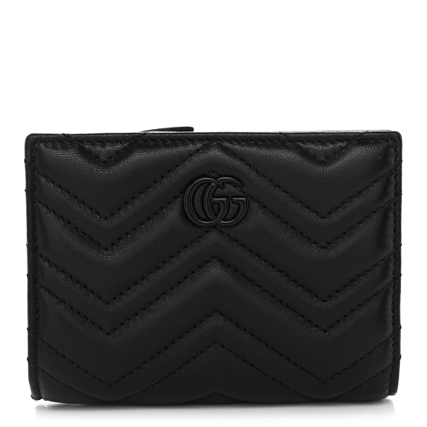 Nappa Matelasse GG Marmont Card Case Wallet Black