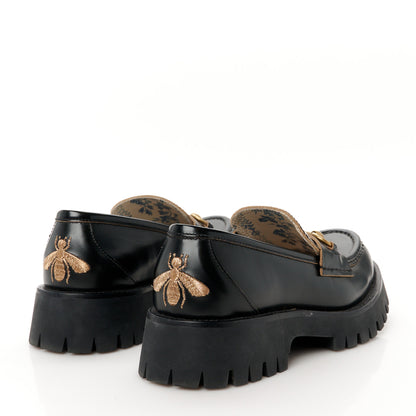 Gucci Cordovan Lux Womens Harald Horsebit 25mm Platform Loafers 39.5 Black 5 of 13