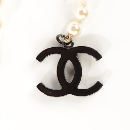 Chanel Pearl Ruthenium CC Belt Black White 3 of 4