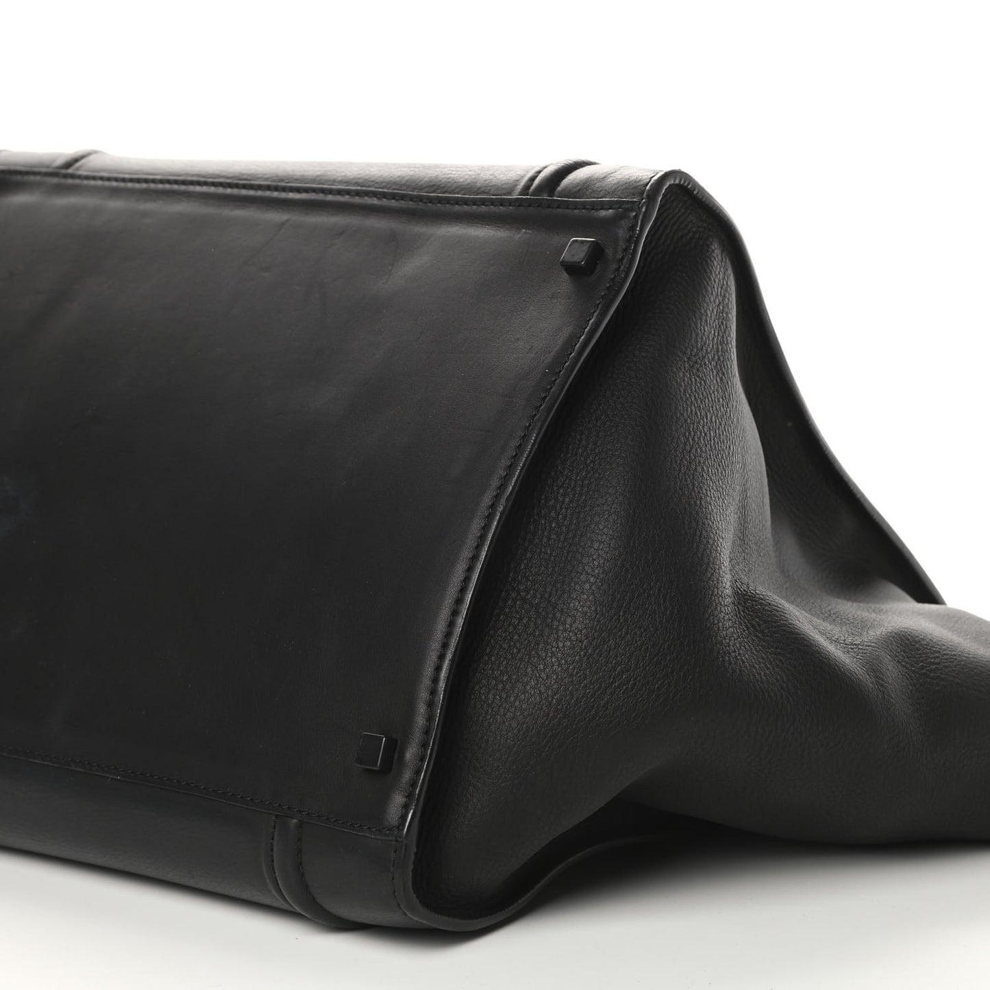 Supple Calfskin Large Phantom Luggage Black