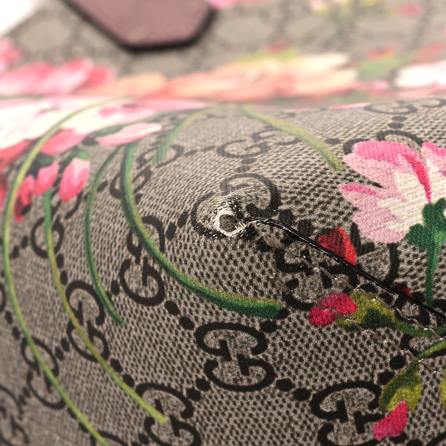 Gucci GG Supreme Monogram Blooms Medium Reversible Tote Beige Multicolor Dry Rose 11 of 12