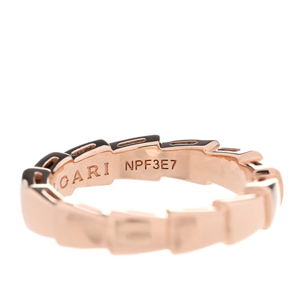 Bulgari 18K Rose Gold Serpenti Viper Band Ring 49 4.75 6 of 6