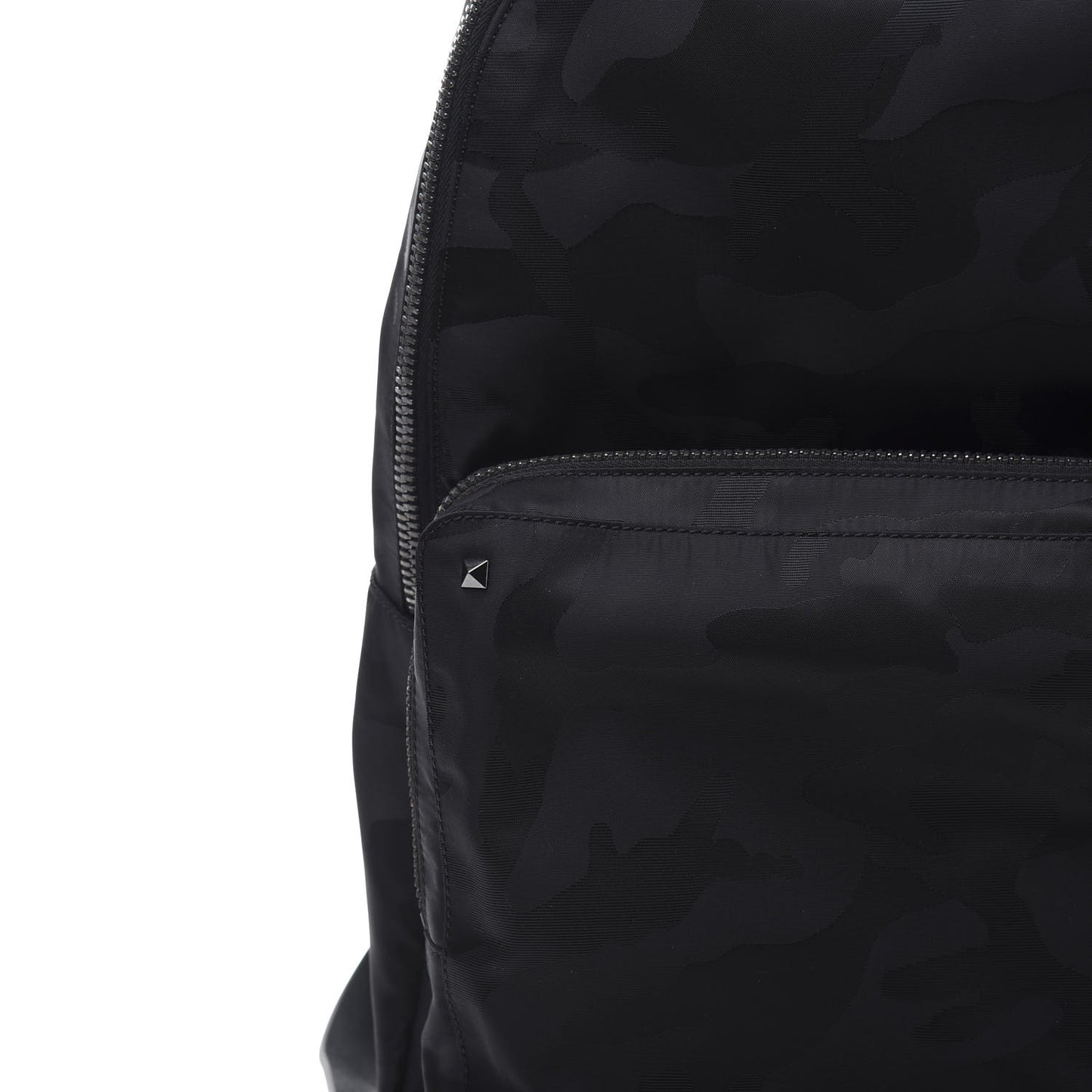 Nylon Camouflage Backpack Black