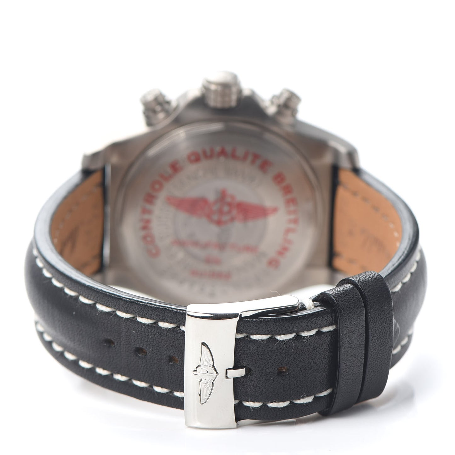 Titanium Calfskin 44mm Avenger Chronograph M1 Quartz Watch Black E73360