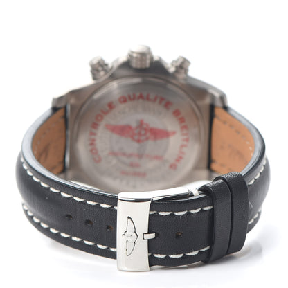 Breitling Titanium Calfskin 44mm Avenger Chronograph M1 Quartz Watch Black E73360 4 of 7