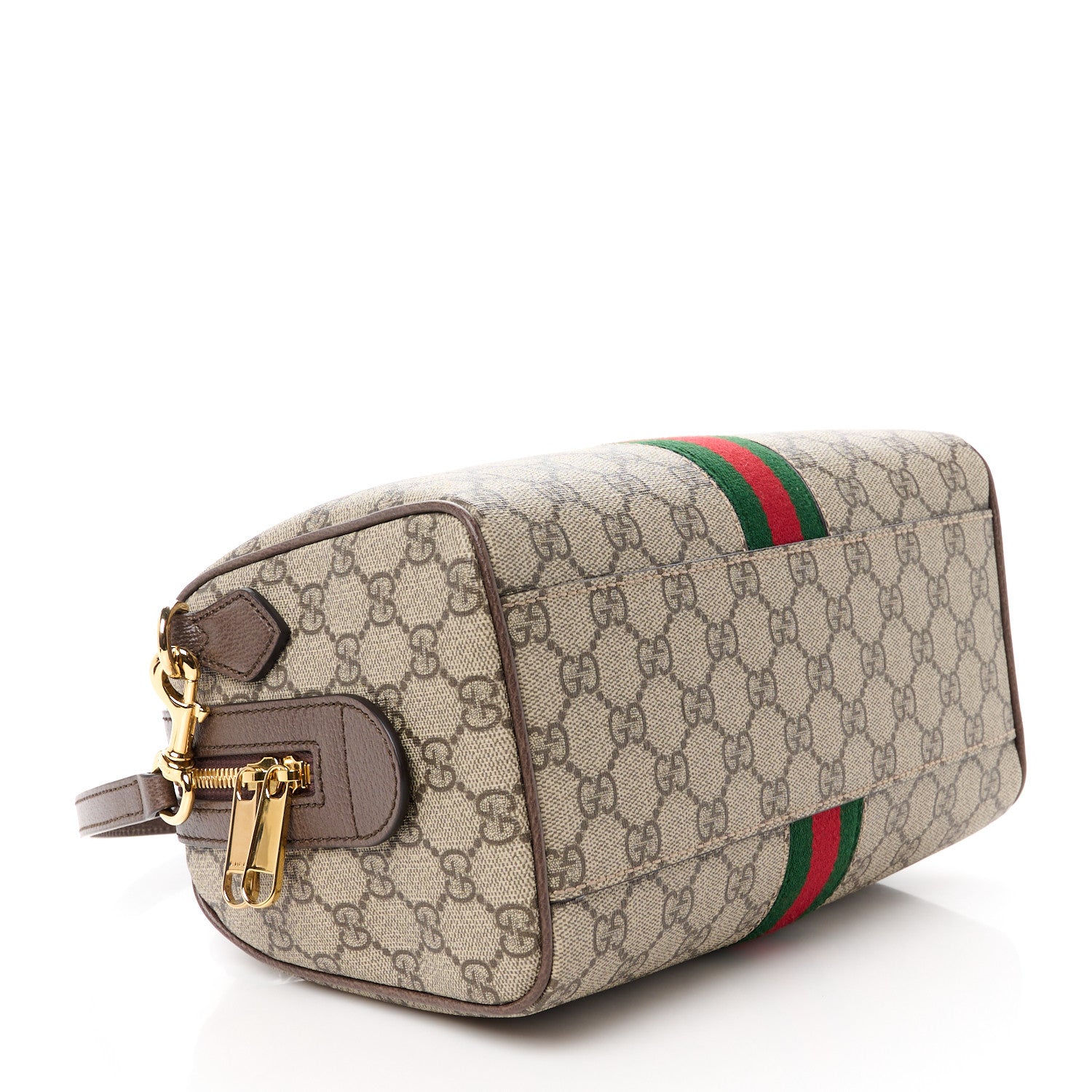 Gucci GG Supreme Monogram Web Small Ophidia Top Handle Bag Beige Ebony 4 of 11