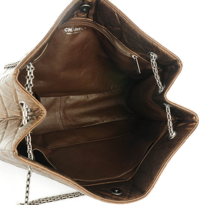 Chanel Aged Calfskin Quilted Reissue 2.55 Tote Bronze 5 of 7