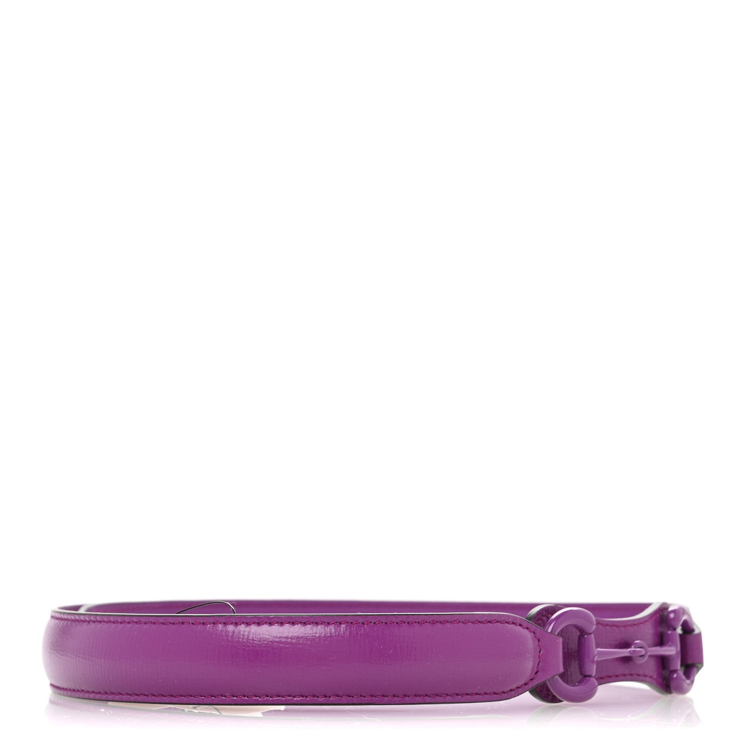 Gucci Efesto Leather Womens Horsebit 15/23mm Belt 75 30 Purple 2 of 5