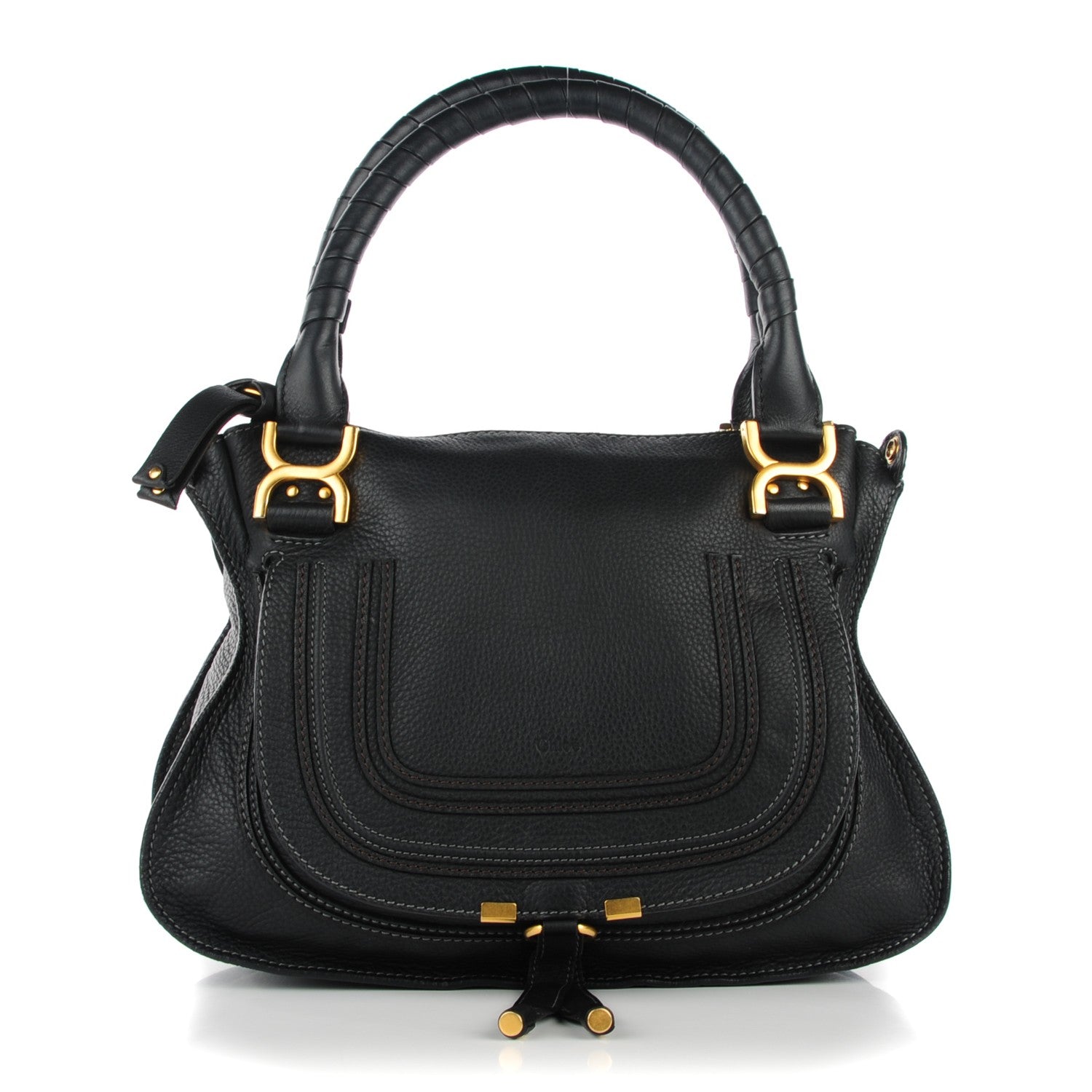 Chloe Calfskin Medium Marcie Satchel Black 1 of 8