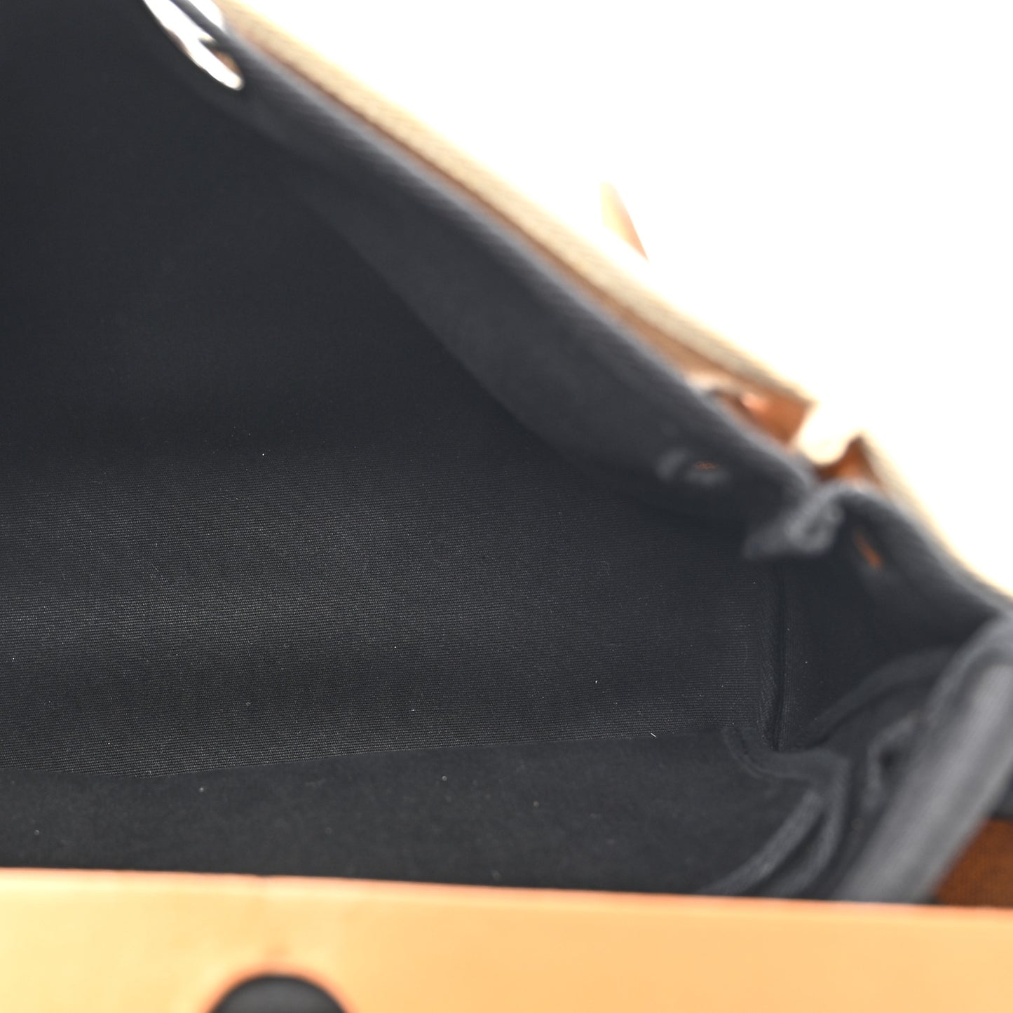 Toile Vache Calfskin Herbag 30 PM Black Natural