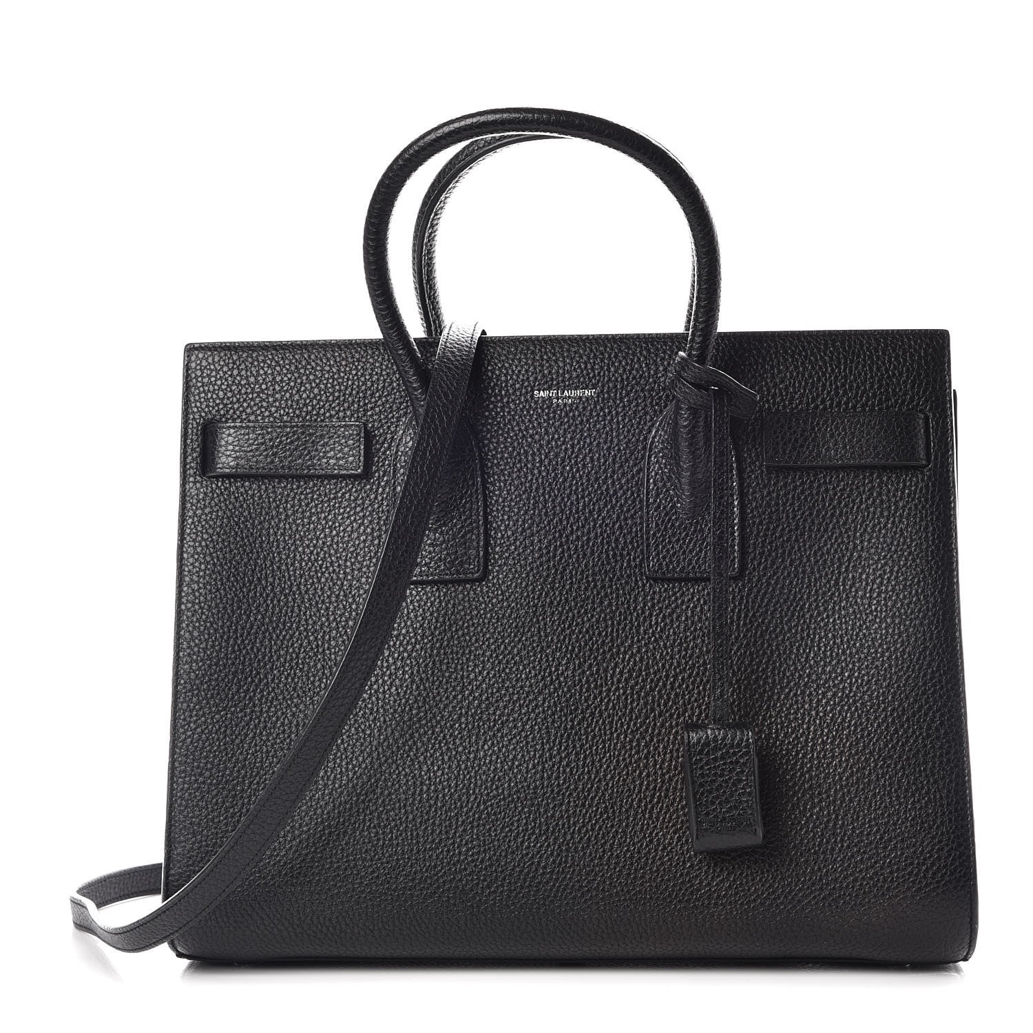 Saint Laurent Grained Calfskin Small Sac De Jour Black 1 of 10