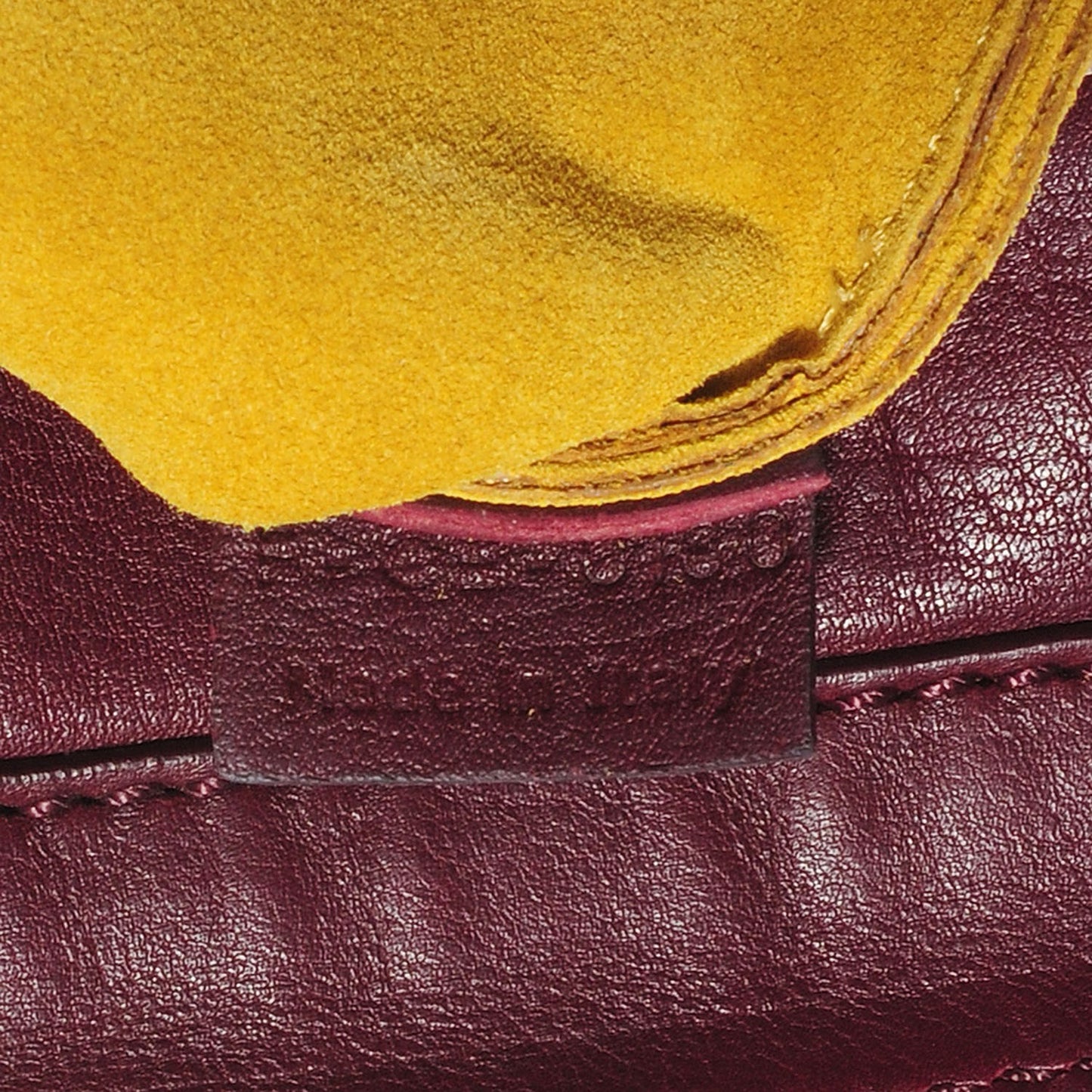 Smooth Calfskin Mini Envelope Luggage Wine