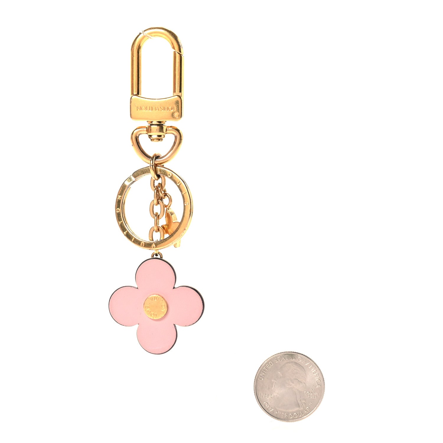Louis Vuitton Monogram Blooming Flowers BB Bag Charm Key Holder Pink 2 of 5