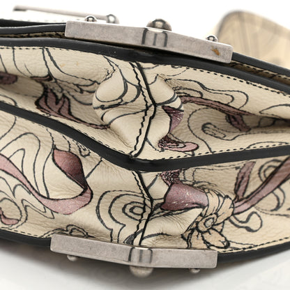 Prada X JAMES JEAN Glace Calfskin Rabbit Print Cahier Bag Opaline 10 of 12