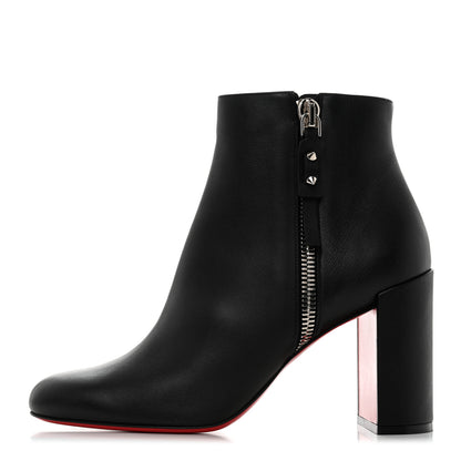 Christian Louboutin Calfskin Ziptotal 85 Ankle Boots 40 Black 1 of 7