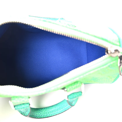 Louis Vuitton Taurillon Illusion Keepall XS Bleu Vert 5 of 9