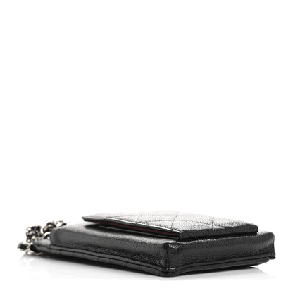 Chanel Caviar Quilted Zip Phone Case Black 4 of 14