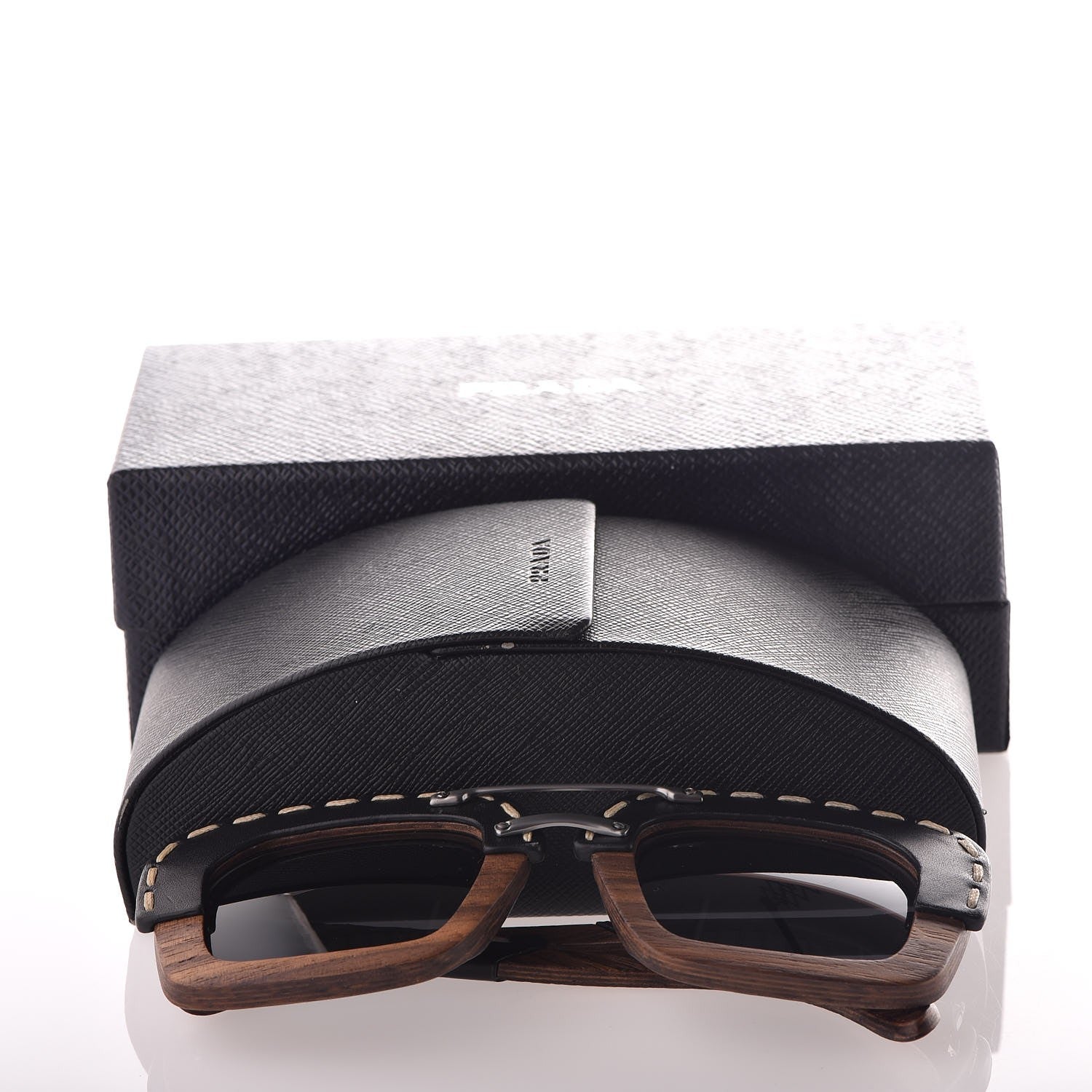 Prada Wooden Sunglasses SPR 26R Nut Canaletto 11 of 11