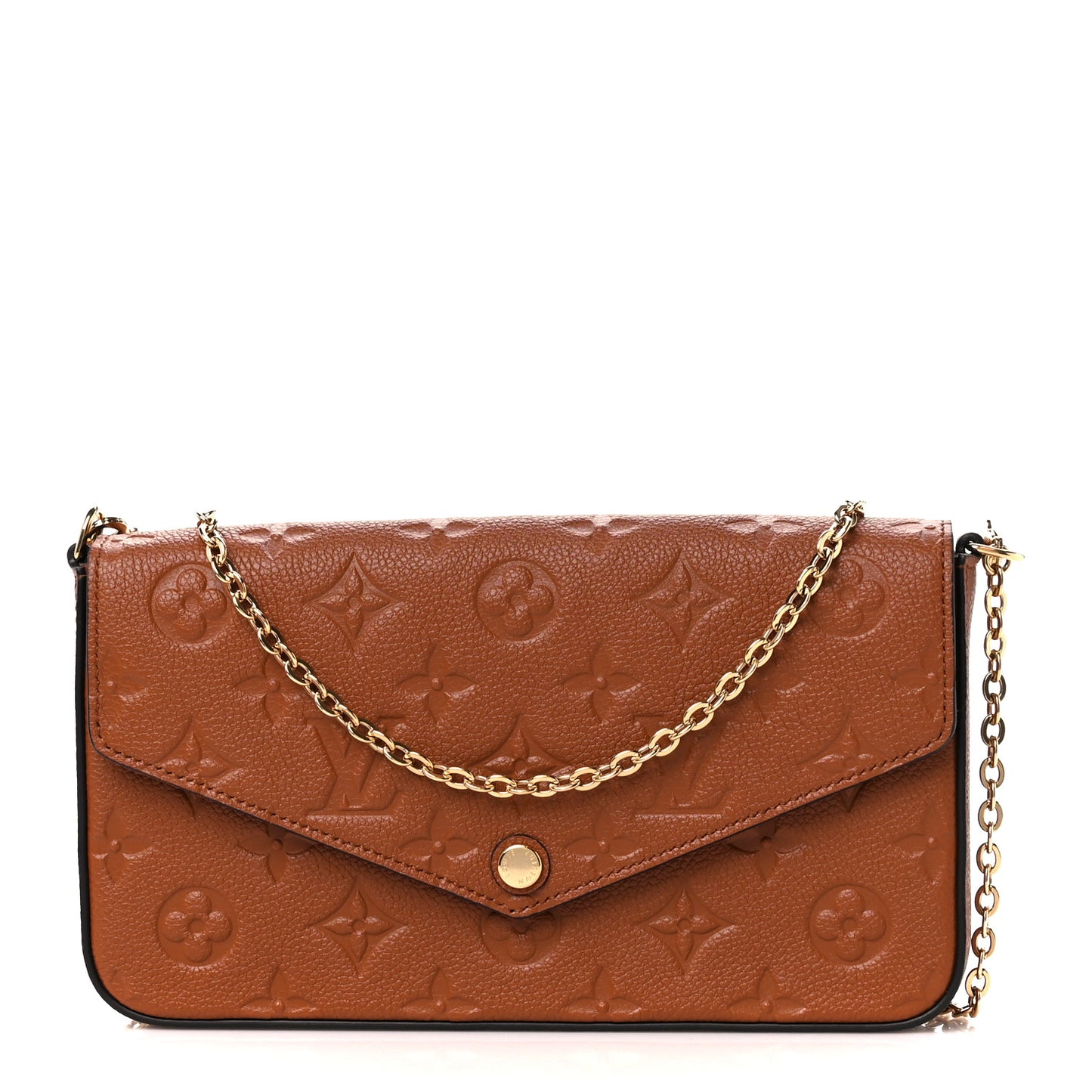 Empreinte Pochette Felicie Chain Wallet Cognac