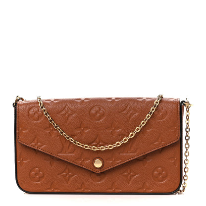 Louis Vuitton Empreinte Pochette Felicie Chain Wallet Cognac 1 of 15