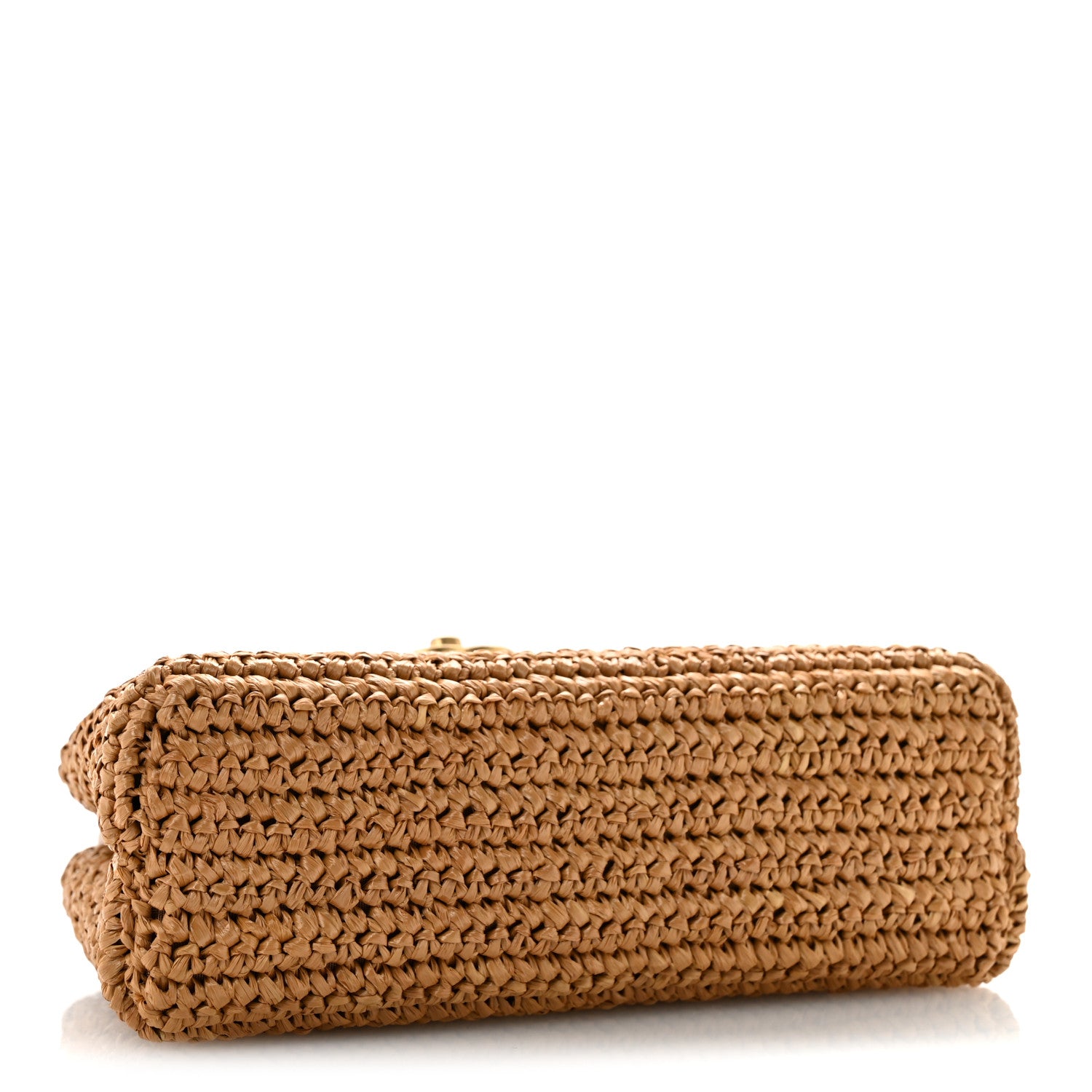 Chanel Braided Raffia Nano Kelly Flap Bag Dark Beige 4 of 10