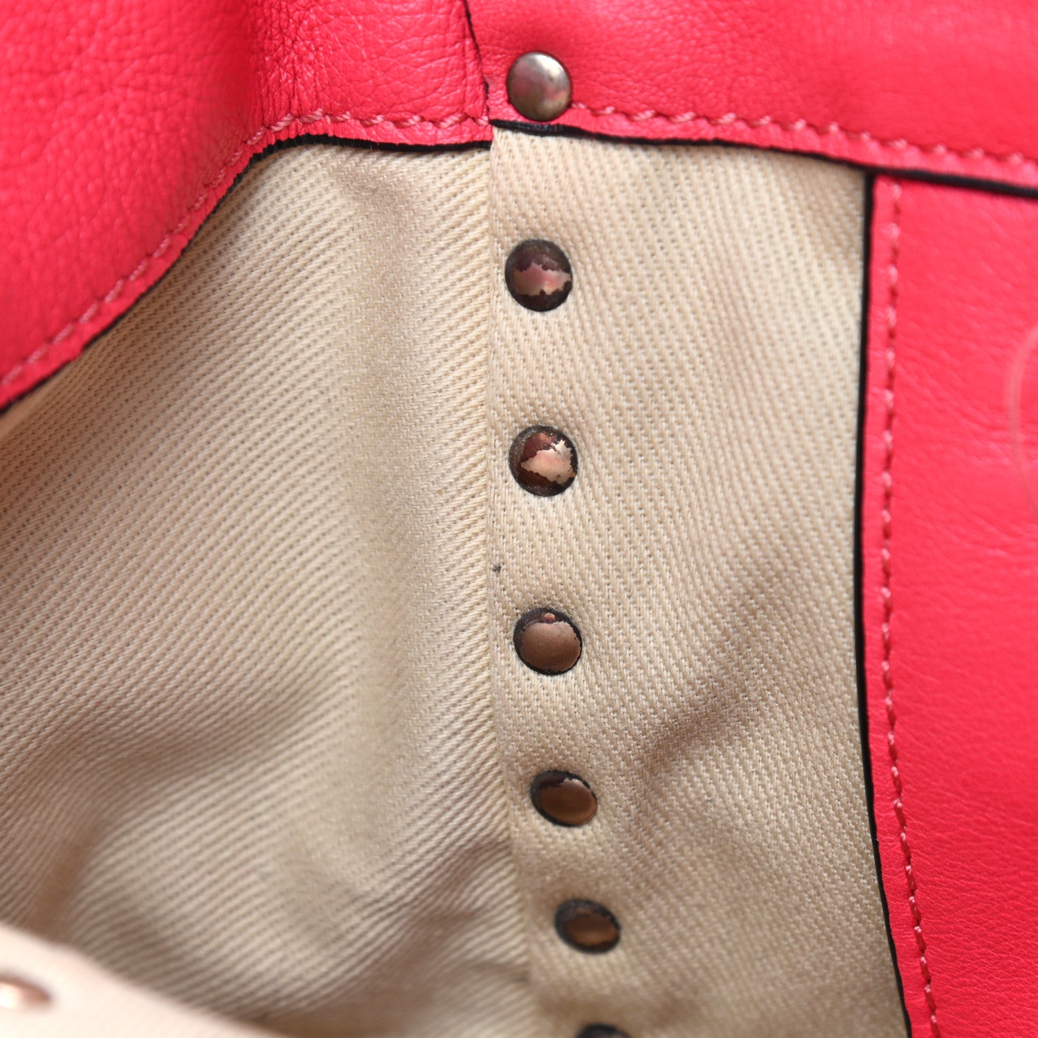Valentino Garavani Vitello Small Rockstud Tote Raspberry 11 of 12