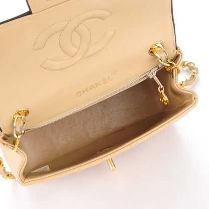 Chanel Lambskin Quilted Mini Square Flap Beige 5 of 11